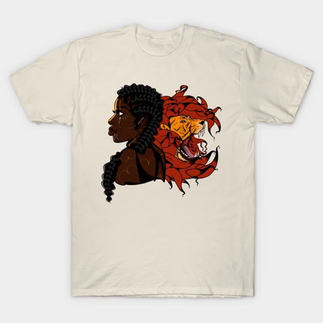 African Royalty and a beast T-Shirt by LaTresha Draws